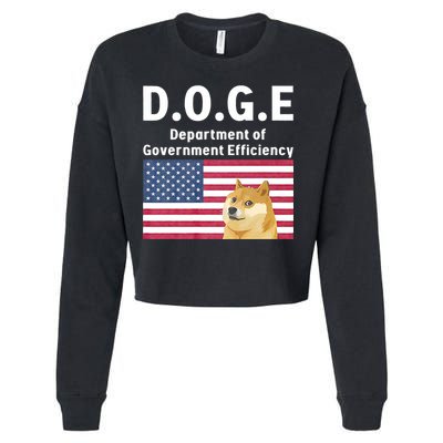 D.O.G.E Doge Department Of Government Efficiency Cropped Pullover Crew