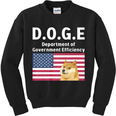 D.O.G.E Doge Department Of Government Efficiency Kids Sweatshirt
