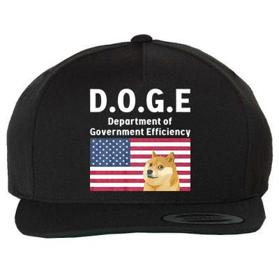 D.O.G.E Doge Department Of Government Efficiency Wool Snapback Cap