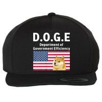 D.O.G.E Doge Department Of Government Efficiency Wool Snapback Cap
