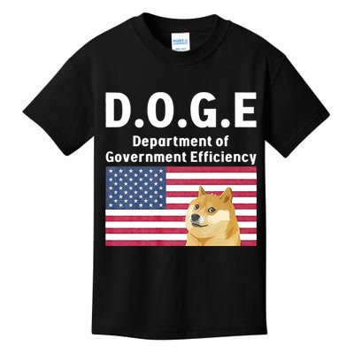 D.O.G.E Doge Department Of Government Efficiency Kids T-Shirt