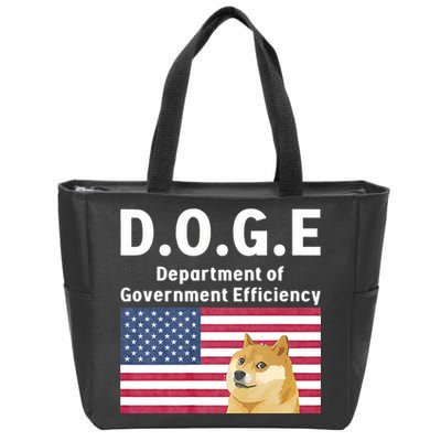 D.O.G.E Doge Department Of Government Efficiency Zip Tote Bag
