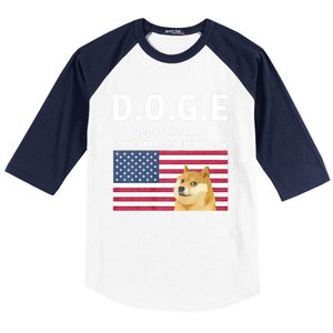 D.O.G.E Doge Department Of Government Efficiency Baseball Sleeve Shirt