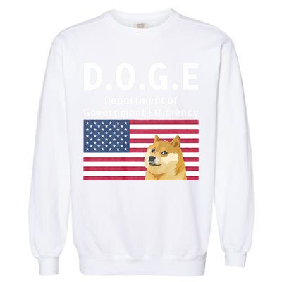 D.O.G.E Doge Department Of Government Efficiency Garment-Dyed Sweatshirt