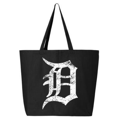 Distressed Detroit D Lettering Design 25L Jumbo Tote