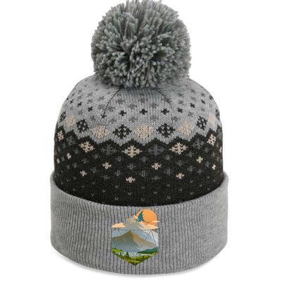 Dungeons Dragons DnD D20 Dice Mountain Nature Scene The Baniff Cuffed Pom Beanie