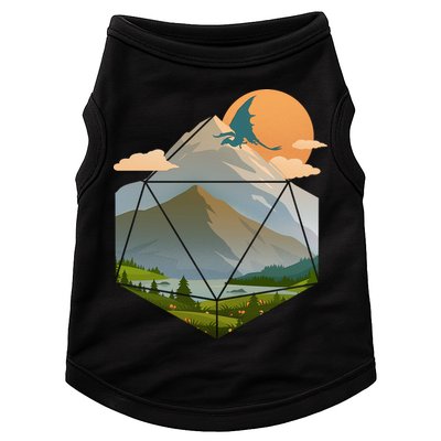 Dungeons Dragons DnD D20 Dice Mountain Nature Scene Doggie Tank