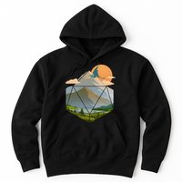 Dungeons Dragons DnD D20 Dice Mountain Nature Scene Hoodie