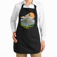 Dungeons Dragons DnD D20 Dice Mountain Nature Scene Apron