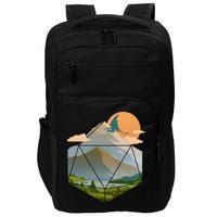 Dungeons Dragons DnD D20 Dice Mountain Nature Scene Impact Tech Backpack