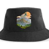 Dungeons Dragons DnD D20 Dice Mountain Nature Scene Sustainable Bucket Hat