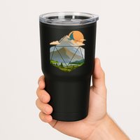 Dungeons Dragons DnD D20 Dice Mountain Nature Scene Tumbler