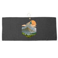 Dungeons Dragons DnD D20 Dice Mountain Nature Scene Large Microfiber Waffle Golf Towel