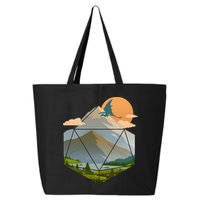 Dungeons Dragons DnD D20 Dice Mountain Nature Scene 25L Jumbo Tote