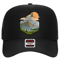 Dungeons Dragons DnD D20 Dice Mountain Nature Scene Trucker Hat