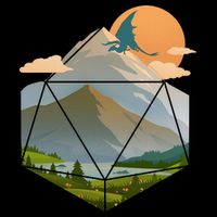 Dungeons Dragons DnD D20 Dice Mountain Nature Scene Tank Top