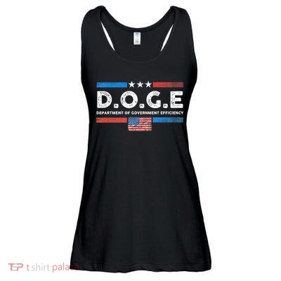 D.O.G.E Doge Department Of Government Efficiency Vintage Ladies Essential Flowy Tank