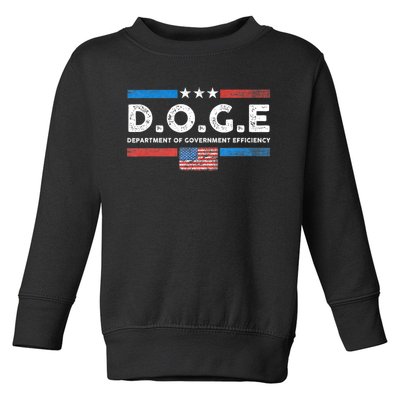 D.O.G.E Doge Department Of Government Efficiency Vintage Toddler Sweatshirt