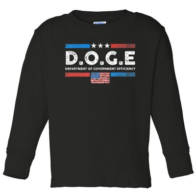 D.O.G.E Doge Department Of Government Efficiency Vintage Toddler Long Sleeve Shirt