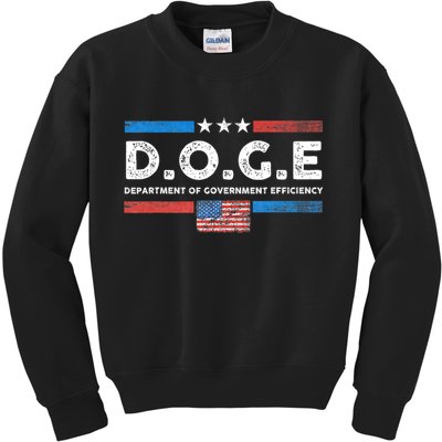 D.O.G.E Doge Department Of Government Efficiency Vintage Kids Sweatshirt