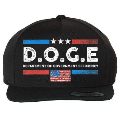 D.O.G.E Doge Department Of Government Efficiency Vintage Wool Snapback Cap