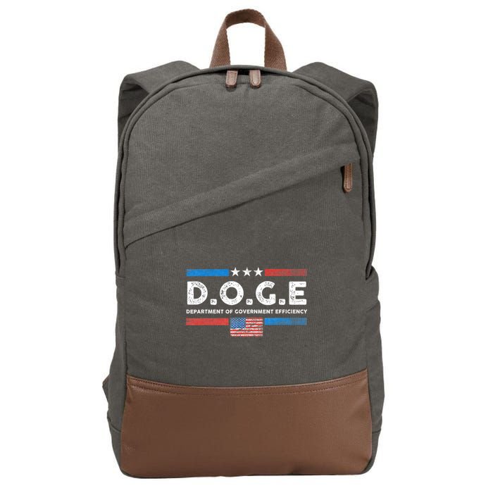 D.O.G.E Doge Department Of Government Efficiency Vintage Cotton Canvas Backpack