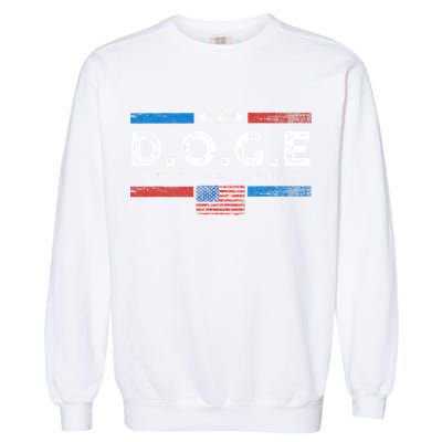 D.O.G.E Doge Department Of Government Efficiency Vintage Garment-Dyed Sweatshirt