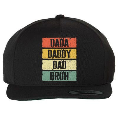 Dada Daddy Dad Bruh Father's Day Wool Snapback Cap