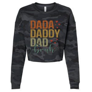 Dada Daddy Dad Bruh Awesome Like My Daughter FatherS Day Cropped Pullover Crew