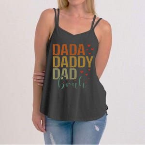 Dada Daddy Dad Bruh Awesome Like My Daughter FatherS Day Women's Strappy Tank