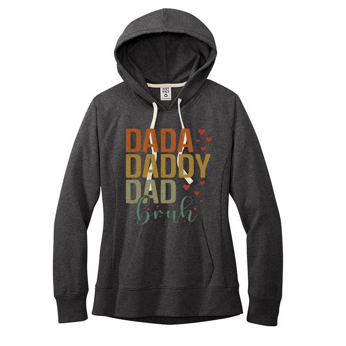 Dada Daddy Dad Bruh Awesome Like My Daughter FatherS Day Women's Fleece Hoodie