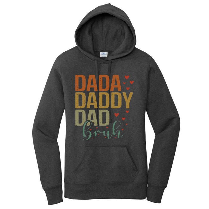 Dada Daddy Dad Bruh Awesome Like My Daughter FatherS Day Women's Pullover Hoodie