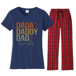 Dada Daddy Dad Bruh Awesome Like My Daughter FatherS Day Women's Flannel Pajama Set