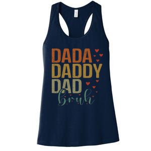 Dada Daddy Dad Bruh Awesome Like My Daughter FatherS Day Women's Racerback Tank