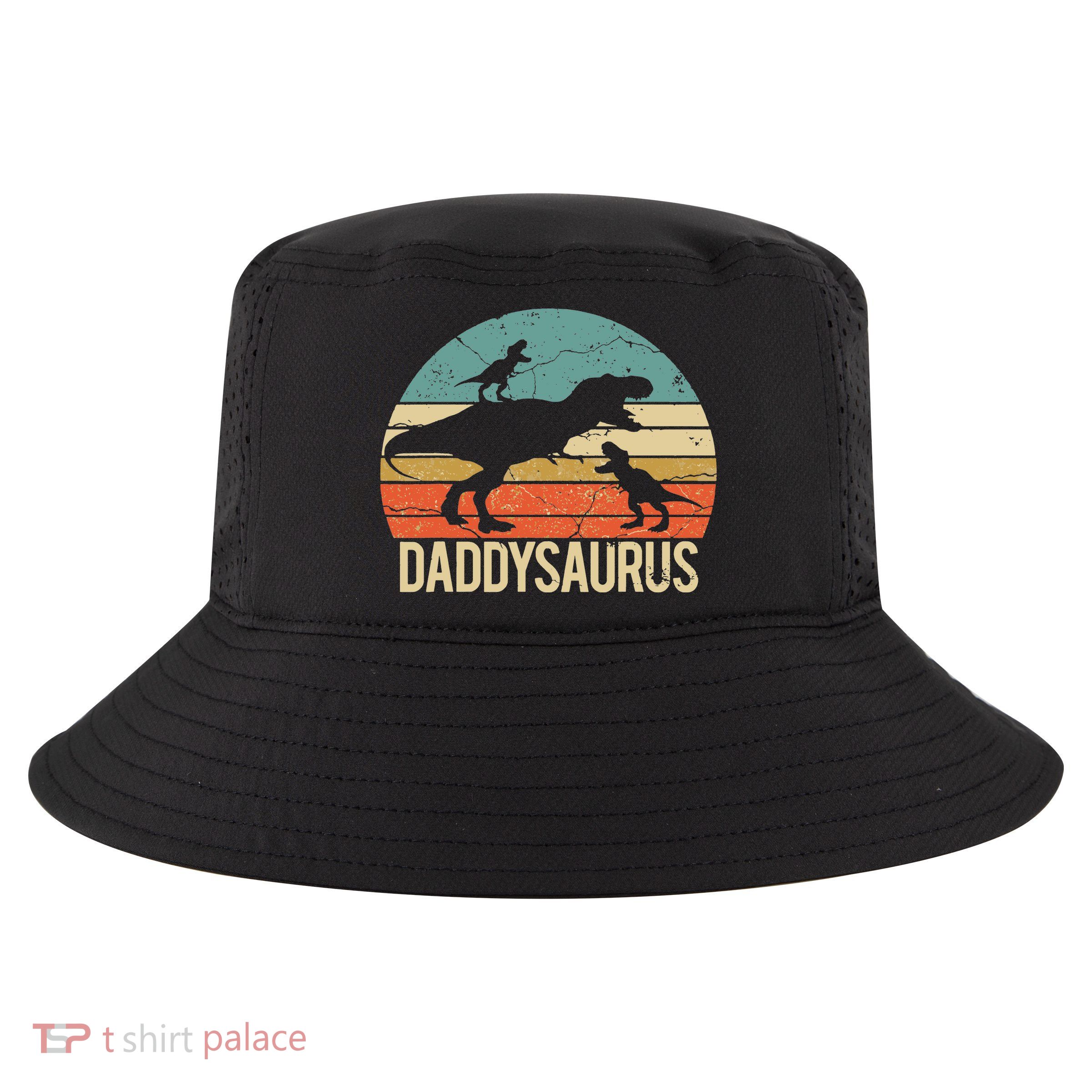 Daddy Dinosaur Daddysaurus 2 Two Christmas For Dad Cool Comfort Performance Bucket Hat