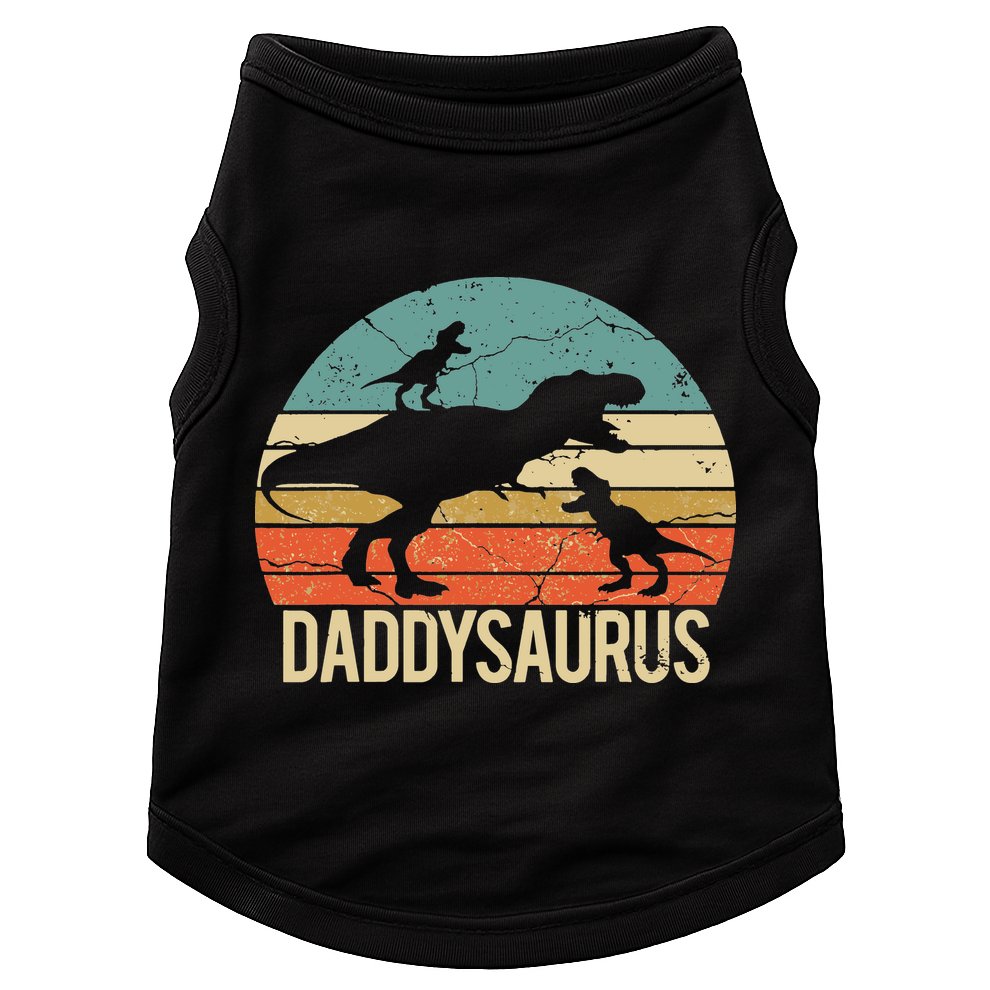 Daddy Dinosaur Daddysaurus 2 Two Christmas For Dad Doggie Tank