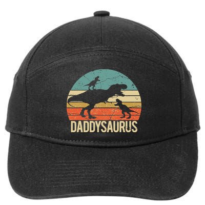 Daddy Dinosaur Daddysaurus 2 Two Christmas For Dad 7-Panel Snapback Hat