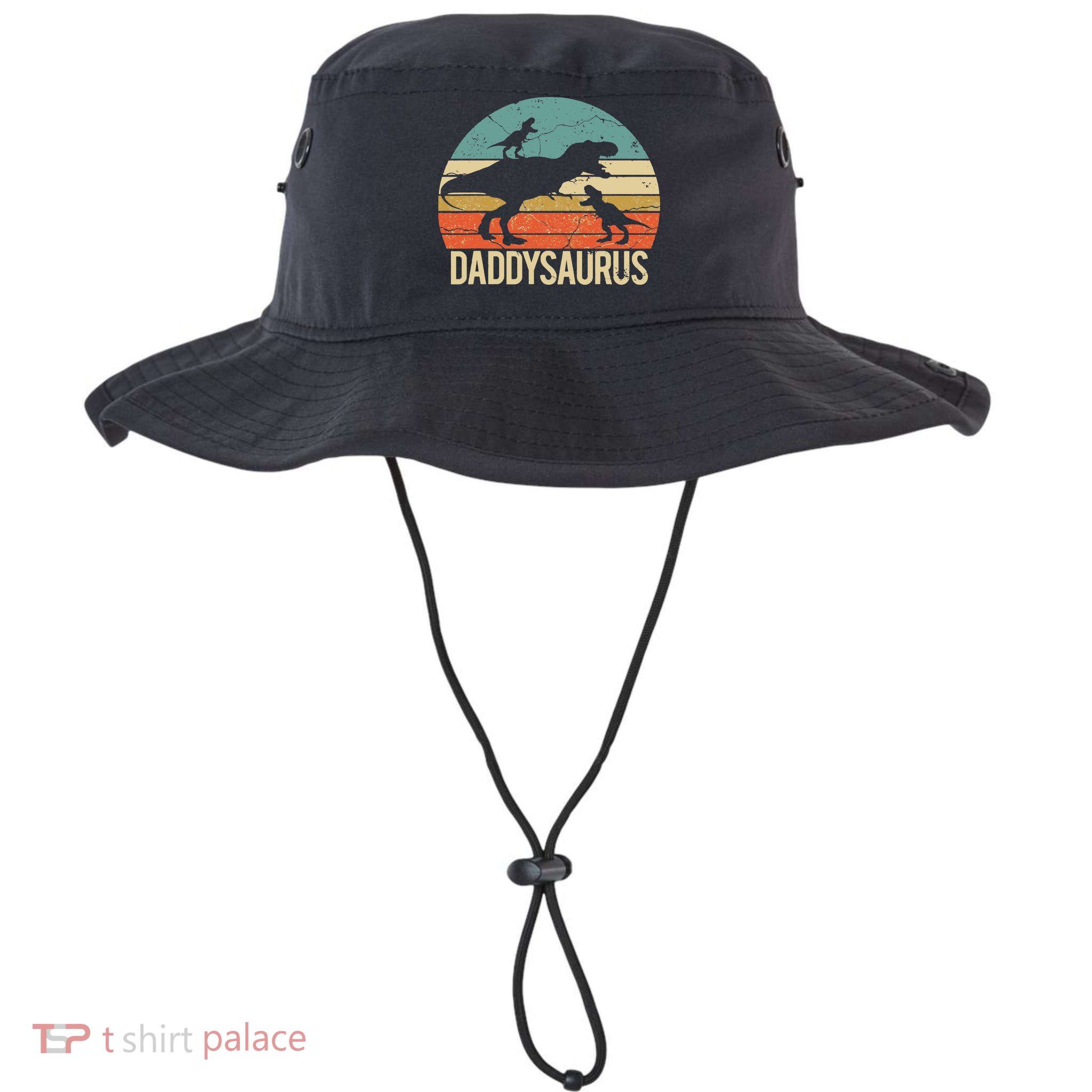Daddy Dinosaur Daddysaurus 2 Two Christmas For Dad Bucket Hat