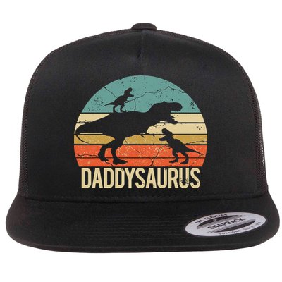 Daddy Dinosaur Daddysaurus 2 Two Christmas For Dad Flatbill Hat