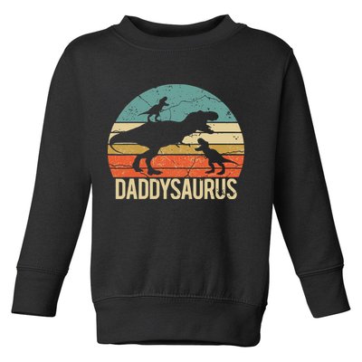 Daddy Dinosaur Daddysaurus 2 Two Christmas For Dad Toddler Sweatshirt