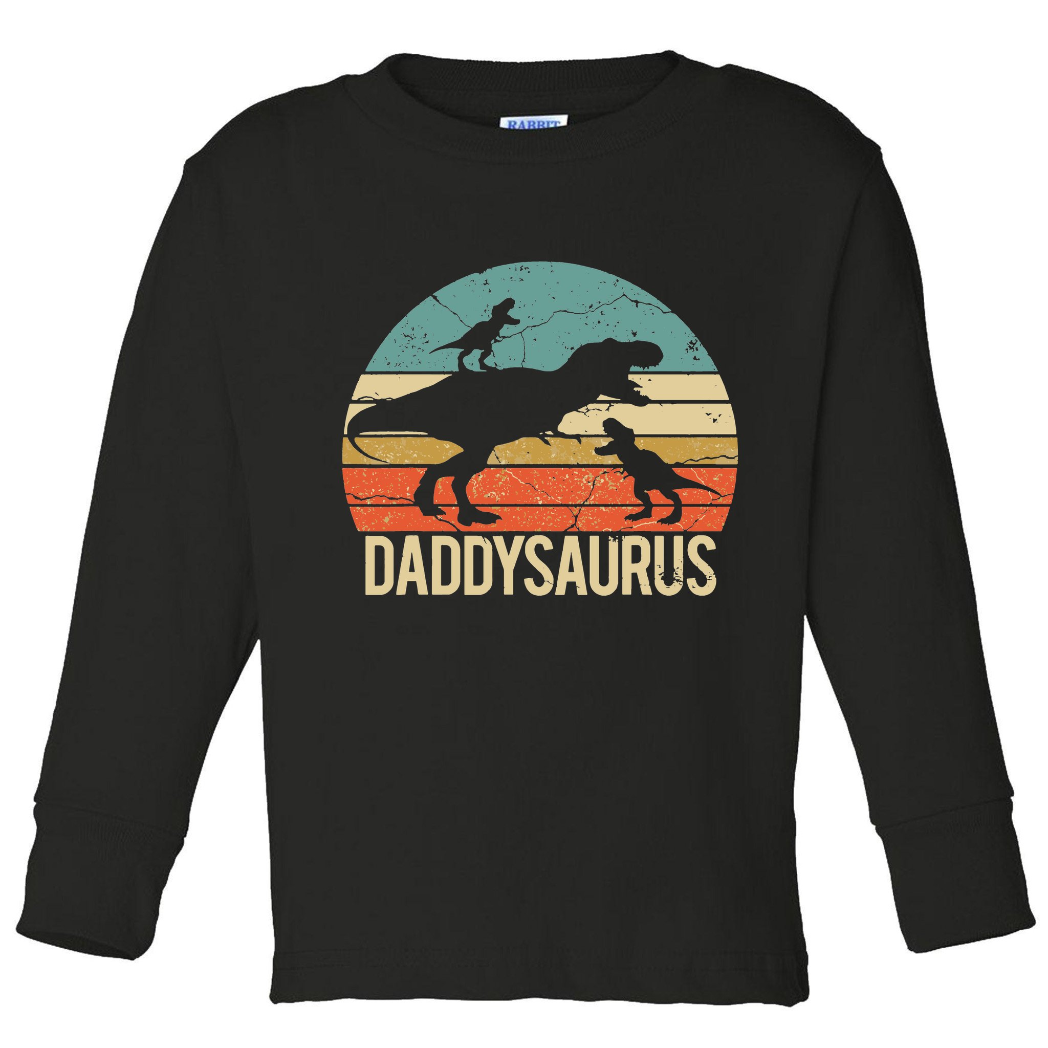 Daddy Dinosaur Daddysaurus 2 Two Christmas For Dad Toddler Long Sleeve Shirt