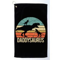 Daddy Dinosaur Daddysaurus 2 Two Christmas For Dad Golf Towel