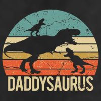 Daddy Dinosaur Daddysaurus 2 Two Christmas For Dad Golf Towel