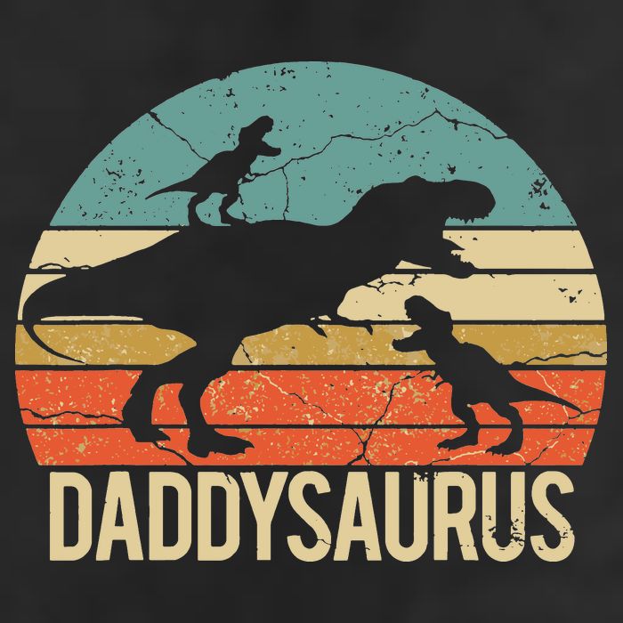 Daddy Dinosaur Daddysaurus 2 Two Christmas For Dad Golf Towel