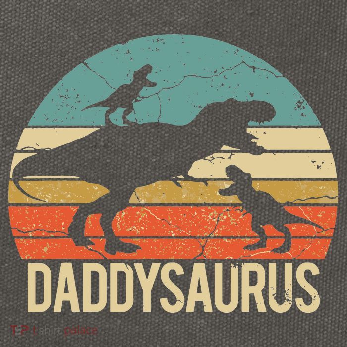 Daddy Dinosaur Daddysaurus 2 Two Christmas For Dad Cotton Canvas Backpack