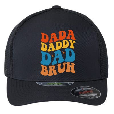 Dada Daddy Dad Bruh Retro Vintage Flexfit Unipanel Trucker Cap