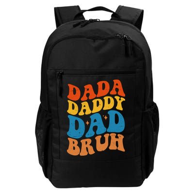 Dada Daddy Dad Bruh Retro Vintage Backpack