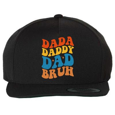 Dada Daddy Dad Bruh Retro Vintage Wool Snapback Cap