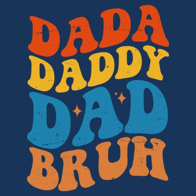 Dada Daddy Dad Bruh Retro Vintage T-Shirt