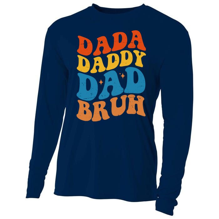 Dada Daddy Dad Bruh Retro Vintage Cooling Performance Long Sleeve Crew